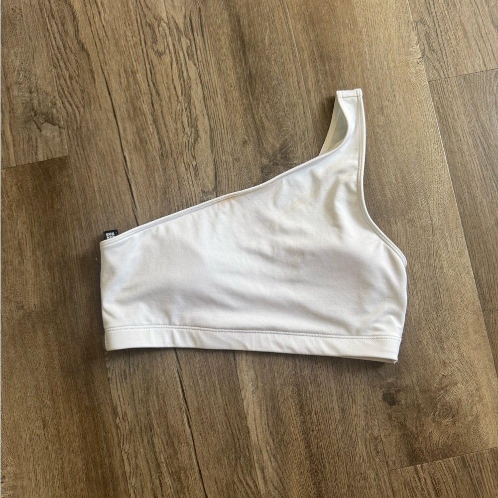 White One-Shoulder bathing suit top